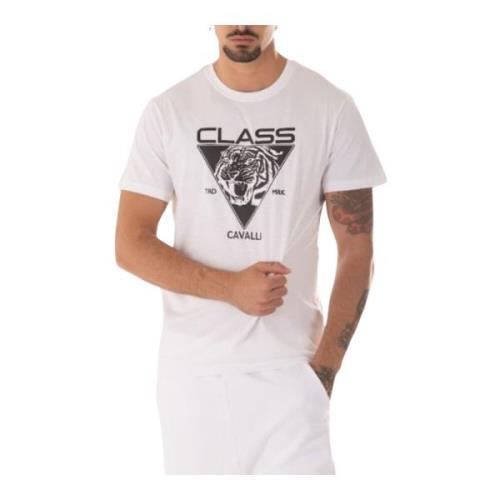 Heren Logo T-shirt Just Cavalli , White , Heren