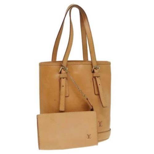 Pre-owned Leather louis-vuitton-bags Louis Vuitton Vintage , Beige , D...