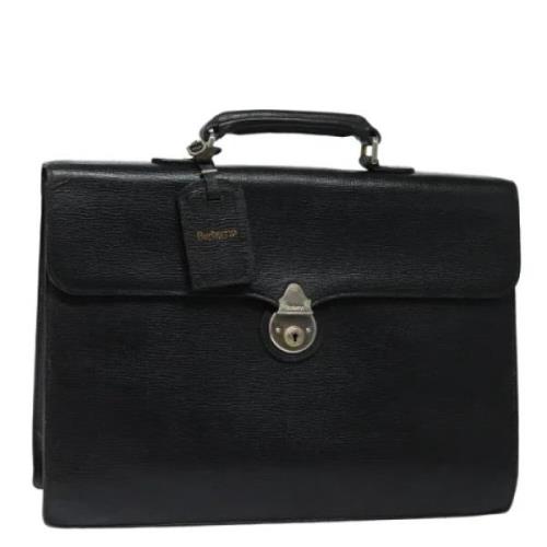 Pre-owned Leather briefcases Burberry Vintage , Black , Dames