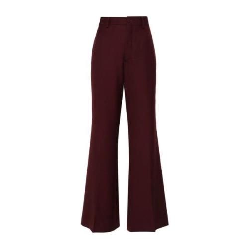 Donker Bordeaux Casual Broek Plan C , Red , Dames