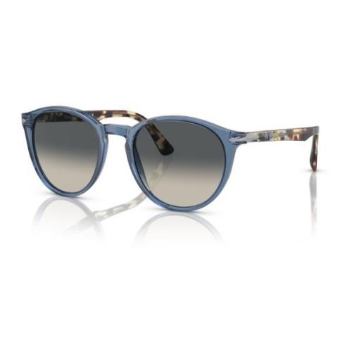 Blauwe Navy zonnebril met grijze schaduw Persol , Blue , Heren