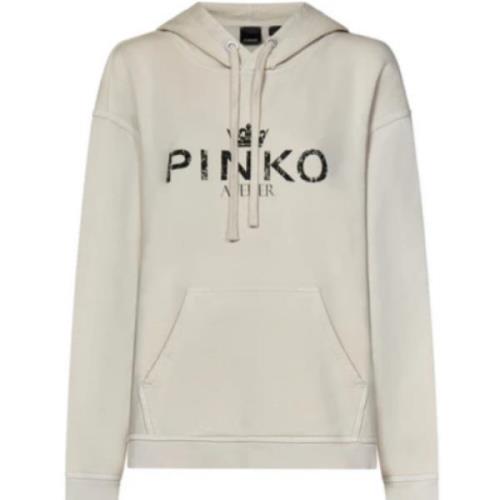 Beige Dames Sweatshirt Stijlvol Pinko , Beige , Dames