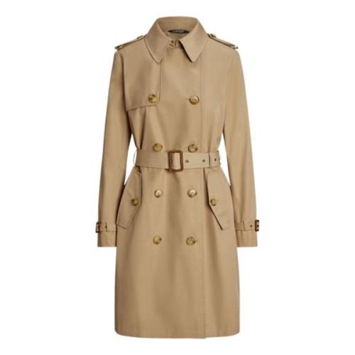 Klassieke Beige Trenchcoat Ralph Lauren , Beige , Dames