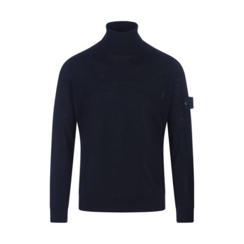 Wollen Coltrui in Blauw Stone Island , Blue , Heren