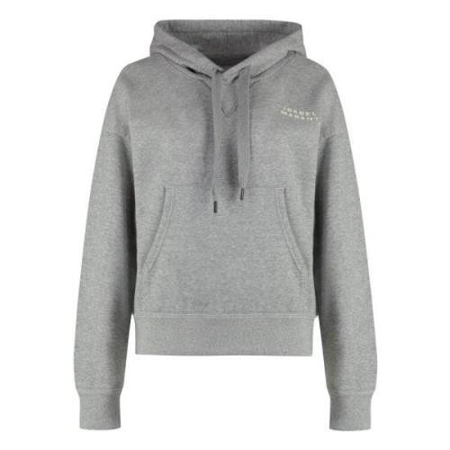 Katoenen hoodie met geribde randen Isabel Marant , Gray , Dames