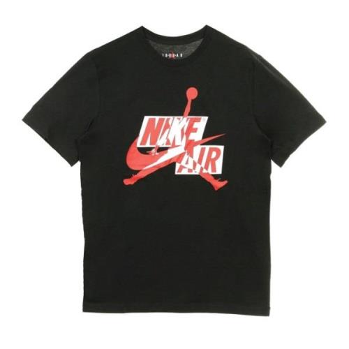 Klassiek Heren T-shirt Zwart/Rood/Wit Jordan , Black , Heren