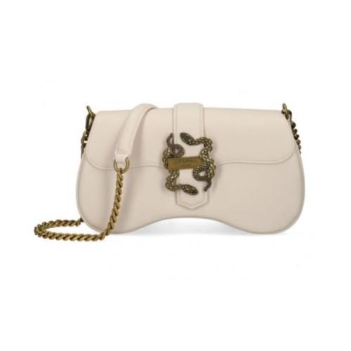 Nieuwe Iconische Slangen Dames Tas Just Cavalli , White , Dames