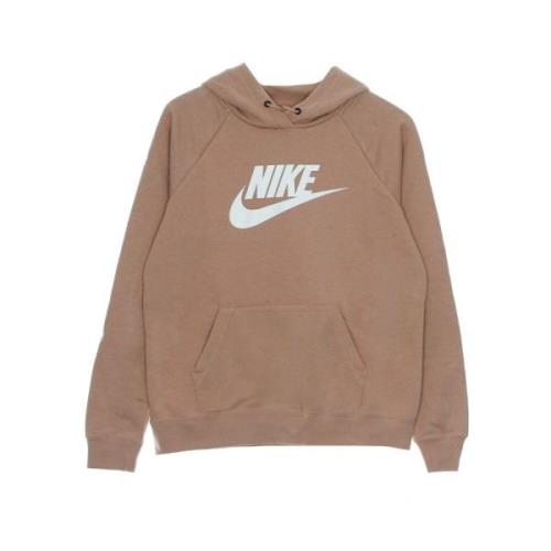 Rose Whisper Hoodie met Kangaroo Pocket Nike , Brown , Dames