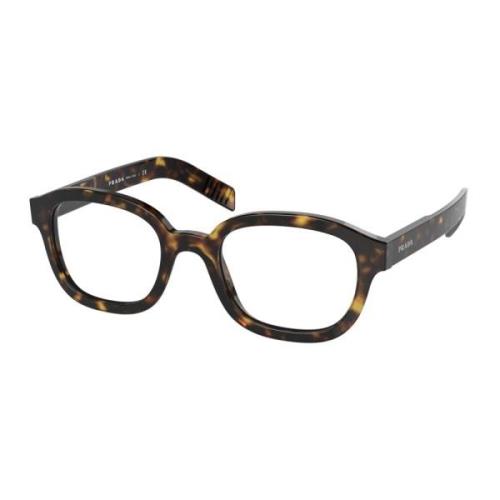 Stijlvolle Bril in Bruin Schildpadpatroon Prada , Brown , Heren