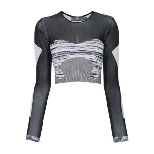 Zwart Wit Chapea TST Lange Mouw Adidas by Stella McCartney , Black , D...