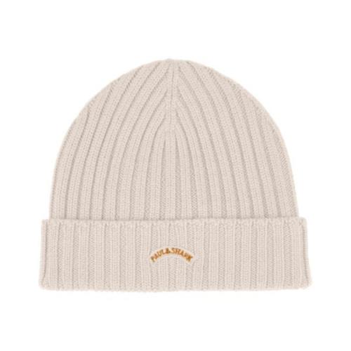 Wollen Beanie Muts in Beige Paul & Shark , Beige , Heren