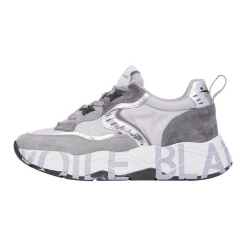 Suede and fabric sneakers Club105. Voile Blanche , Gray , Dames