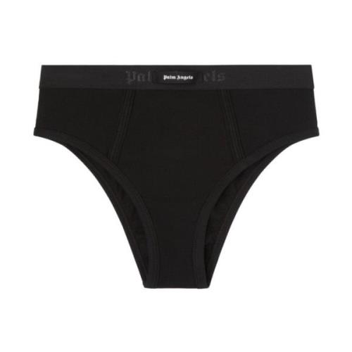 Zwart Logo Hoge Taille Ondergoed Palm Angels , Black , Dames