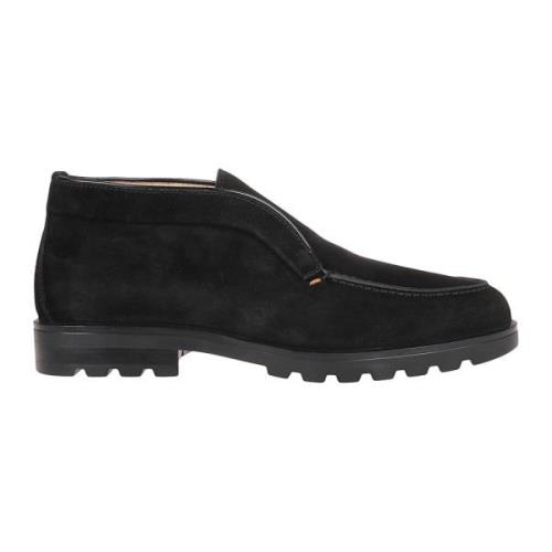 Stijlvolle Slip-On Loafers Santoni , Black , Heren