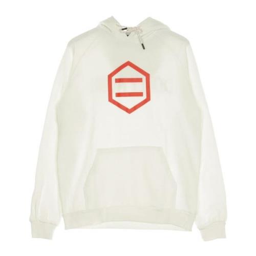 Hexagon Heren Hoodie in Wit & Rood Dolly Noire , White , Heren