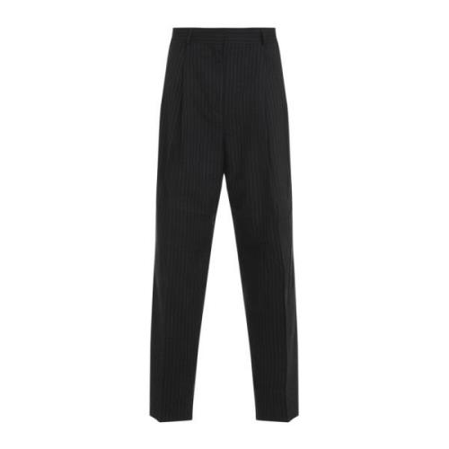 Blauwe Wolmix Stijlvolle Broek TotêMe , Black , Dames