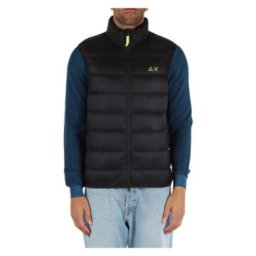 Opvouwbare mouwloze gewatteerde bodywarmer met logoprint Sun68 , Black...