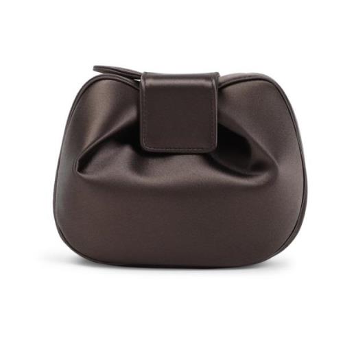 Bruine Satijnen Clutch Tas Gabriela Hearst , Brown , Dames