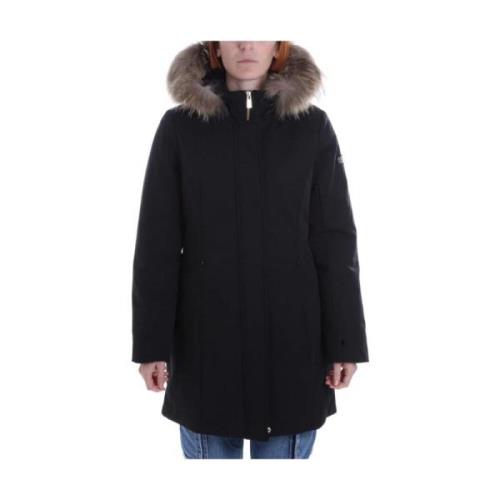 Dames Parka Jas met Verborgen Rits YES ZEE , Black , Dames