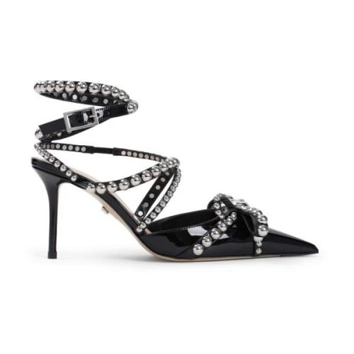 Zwarte Sandalen Elegante Stijl Glamour Mach & Mach , Black , Dames