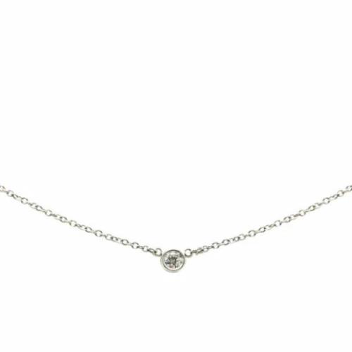 Pre-owned Platinum necklaces Tiffany & Co. Pre-owned , Gray , Dames