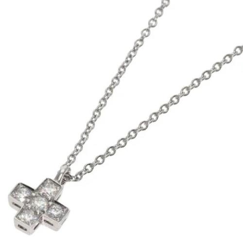 Pre-owned Platinum necklaces Tiffany & Co. Pre-owned , Gray , Dames