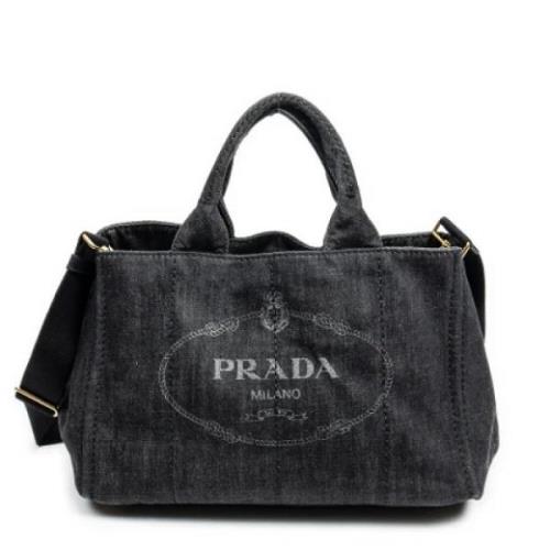 Pre-owned Canvas handbags Prada Vintage , Black , Dames