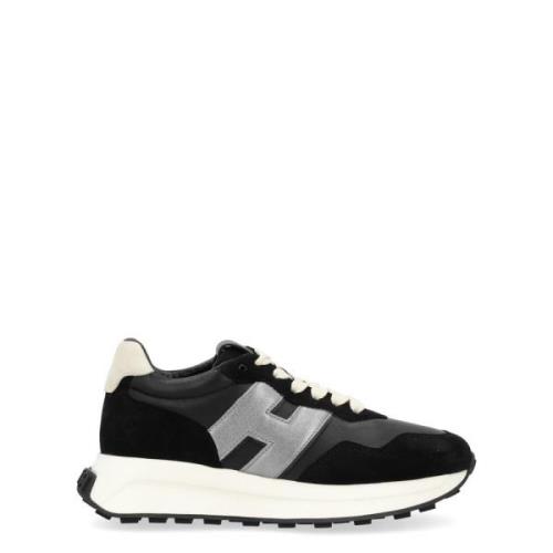 Patch Stijl Sneakers Hogan , Black , Dames