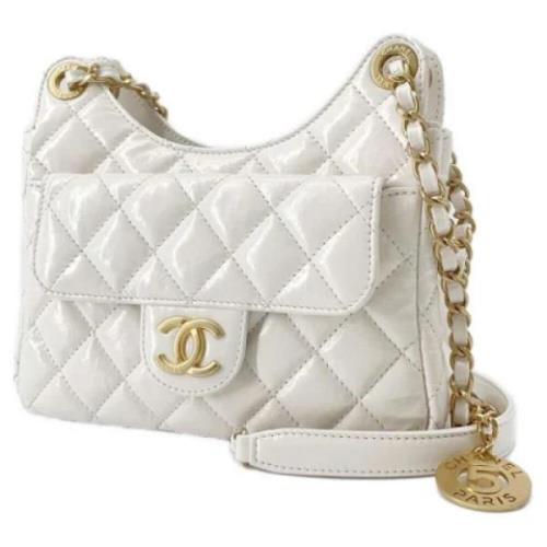 Pre-owned Leather chanel-bags Chanel Vintage , White , Dames