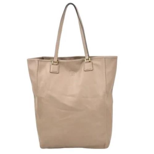 Pre-owned Leather totes Loewe Pre-owned , Gray , Dames