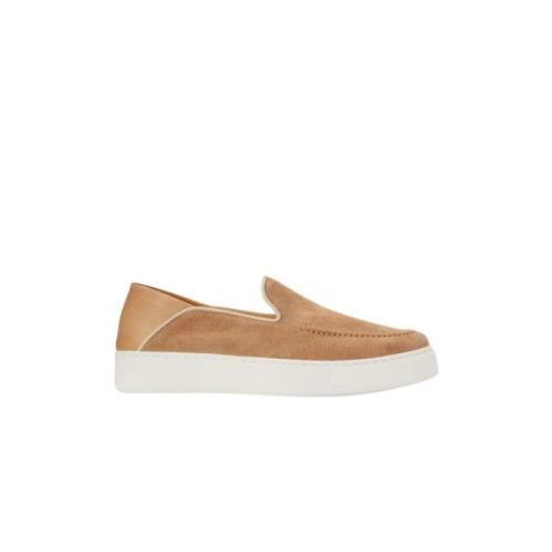 Beige Slip On Platte Schoenen Exton , Beige , Heren