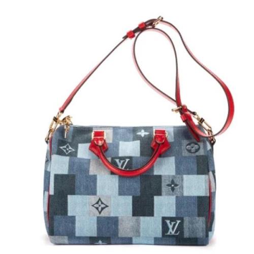 Pre-owned Canvas handbags Louis Vuitton Vintage , Blue , Dames