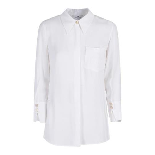 Stijlvolle Blouse voor Vrouwen Elisabetta Franchi , White , Dames