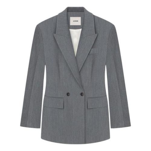 Boxy Shoulder Blazer Aeron , Gray , Dames