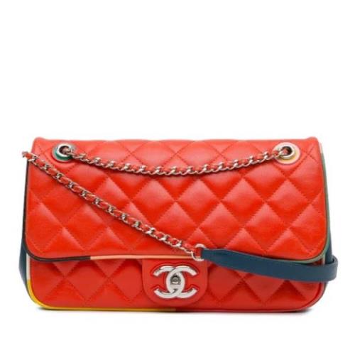 Pre-owned Leather shoulder-bags Chanel Vintage , Red , Dames