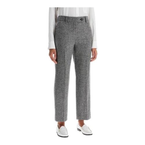 Wollen Bouclé Broek Blazé Milano , Gray , Dames