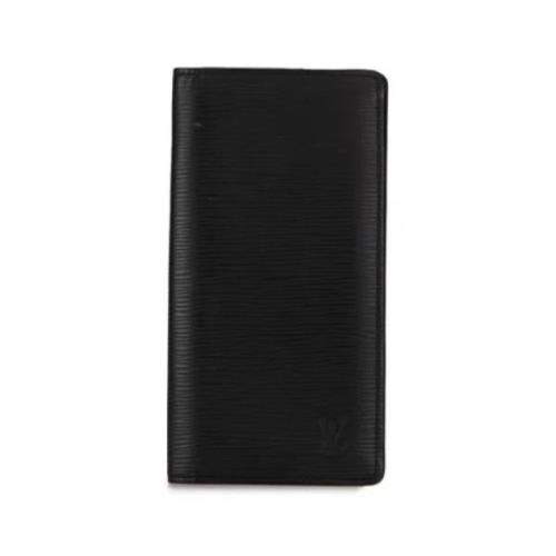 Pre-owned Leather wallets Louis Vuitton Vintage , Black , Dames