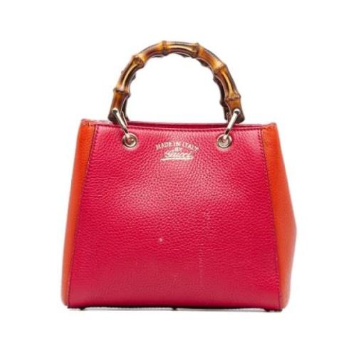 Pre-owned Leather handbags Gucci Vintage , Red , Dames