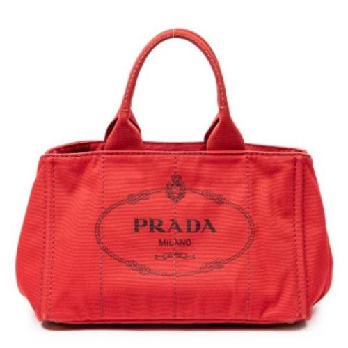 Pre-owned Canvas handbags Prada Vintage , Red , Dames