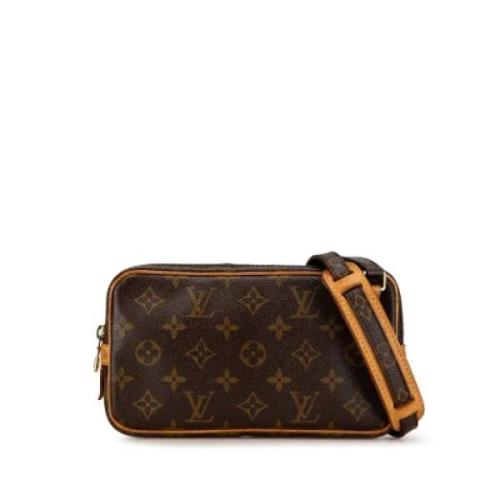 Pre-owned Canvas shoulder-bags Louis Vuitton Vintage , Brown , Dames