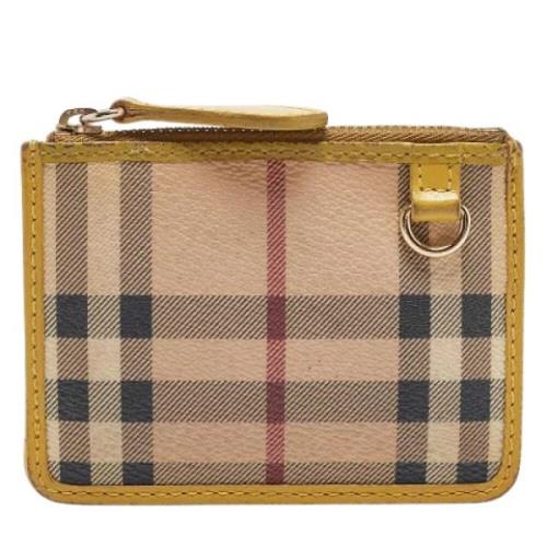 Pre-owned Leather wallets Burberry Vintage , Beige , Dames