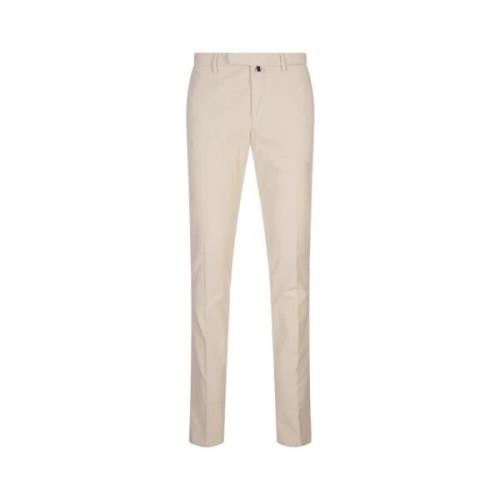 Slim Fit Corduroy Broek Wit Incotex , White , Heren