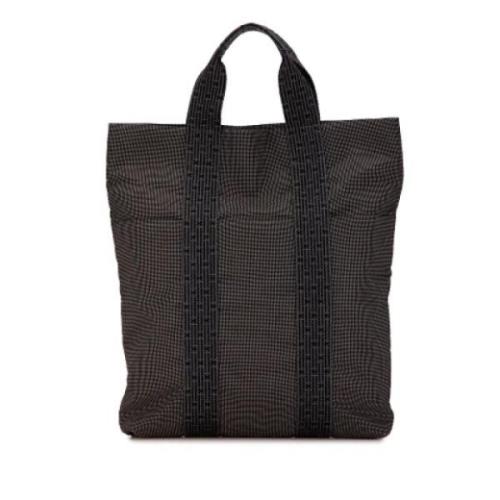 Pre-owned Canvas totes Hermès Vintage , Gray , Dames