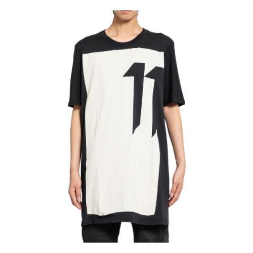 Zwart Wit Katoenen T-Shirt Boris Bidjan Saberi , White , Heren