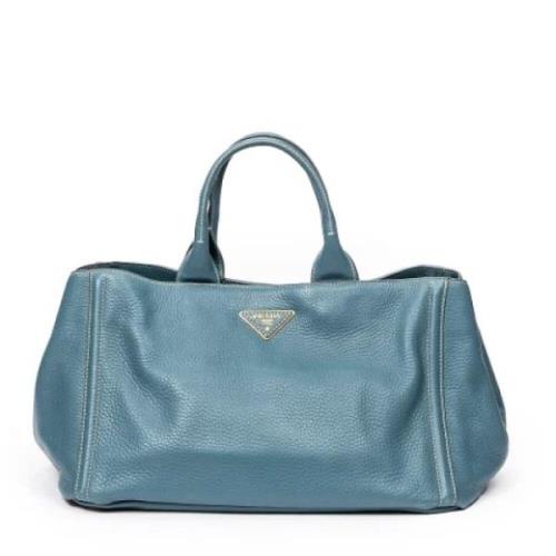 Pre-owned Leather handbags Prada Vintage , Blue , Dames