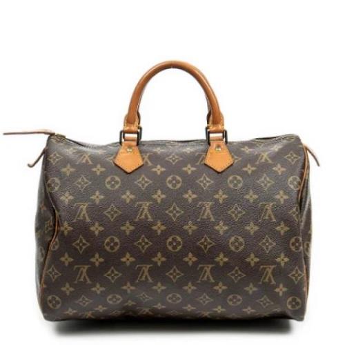 Pre-owned Coated canvas handbags Louis Vuitton Vintage , Brown , Dames