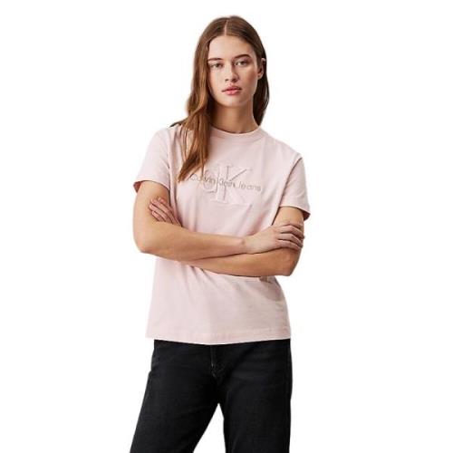 Roze Katoenen T-shirts en Polos Calvin Klein , Pink , Dames