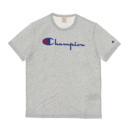 Heather Crewneck Tee Champion , Gray , Heren