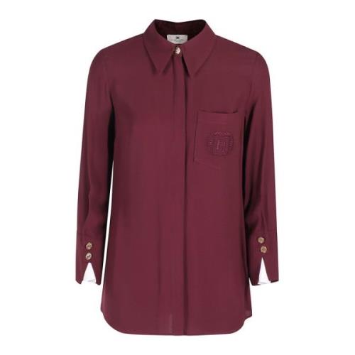 Stijlvolle Blouse voor Vrouwen Elisabetta Franchi , Red , Dames