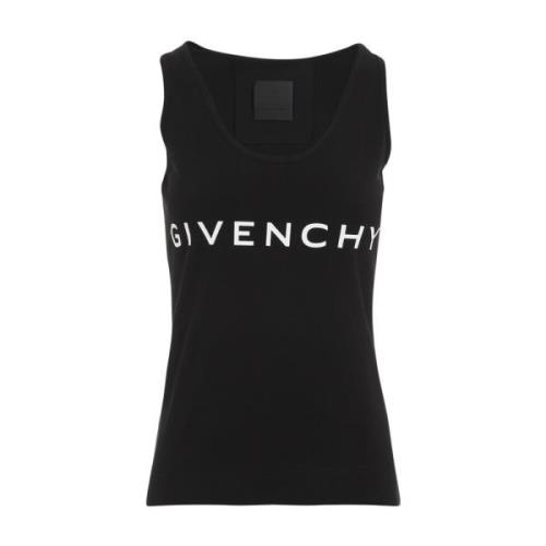 Zwarte Katoenen Tanktop Givenchy , Black , Dames